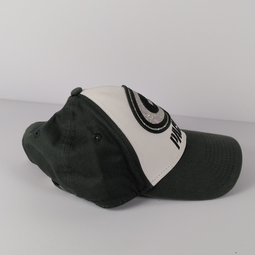 New Era Green Bay Packers Women Adjustable Cap Green/White Sequin Logo - Picture 10 of 10